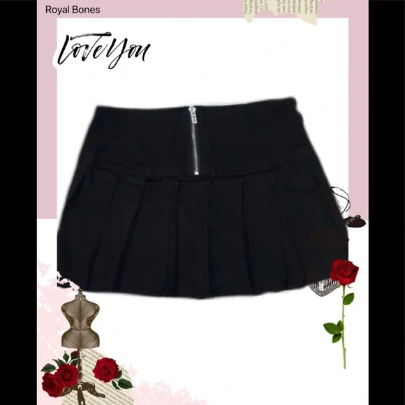 Royal bones by Tripp Nyc clasp pleated mini skirt - Picture 4 of 6
